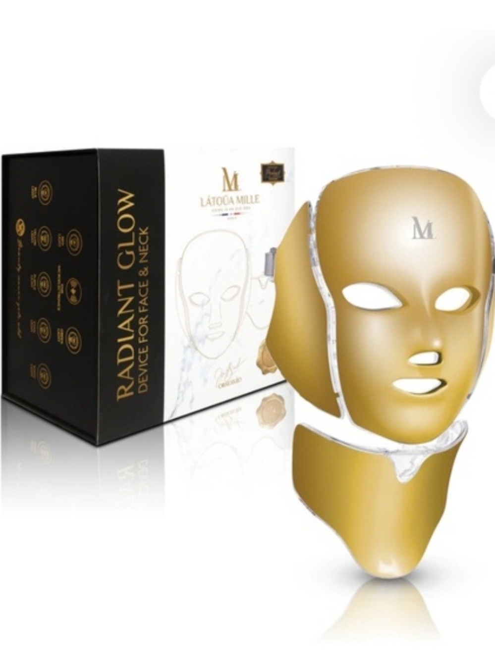 Lâtooa Mille Radiant Glow LED Face & Neck Mask - Gold